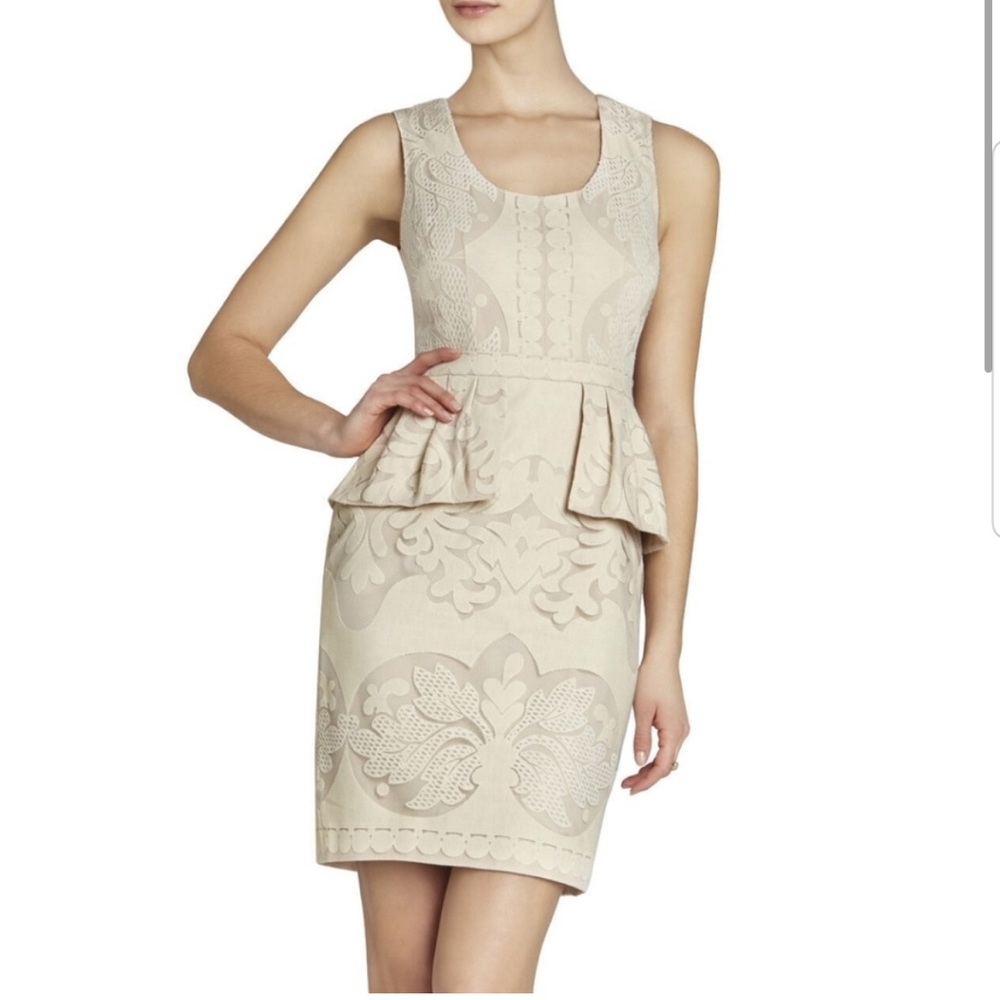BCBGMAXAZRIA Etna Lace Peplum Dress Size 0
